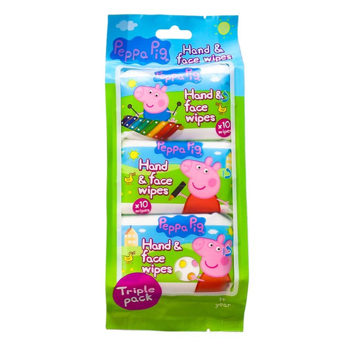 Peppa Pig Hand & Face Wipes Multipack 3 por paquete