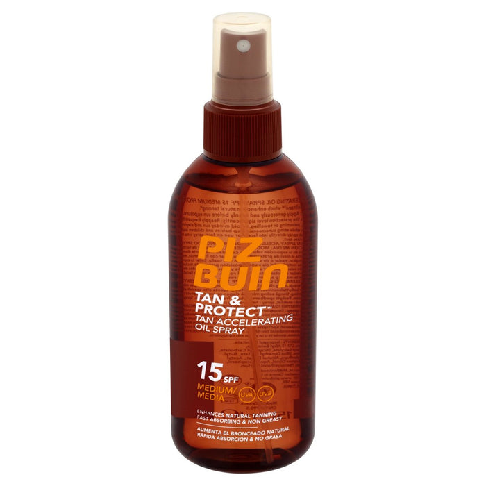Piz Buin Tan & Protect SPF 15 Spreen Spray Spray Tan Accélération d'huile 150 ml