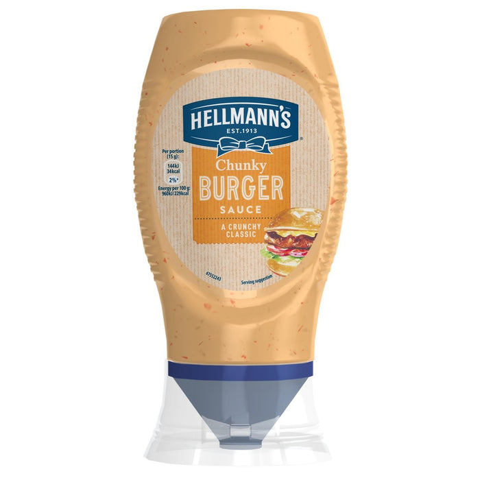 La salsa de hamburguesas gruesas de Hellmann 250ml