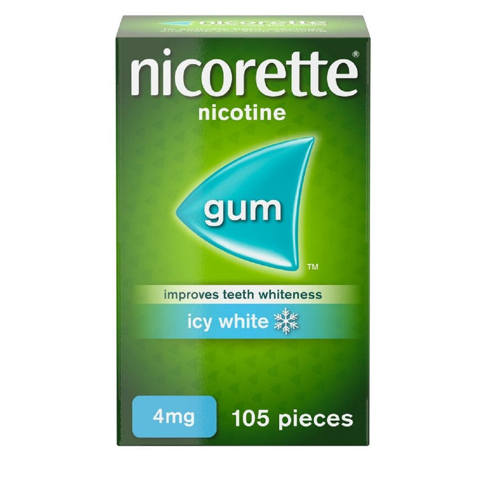 Nicorette eisiges weißes Kaugummi 4 mg 105 pro Pack