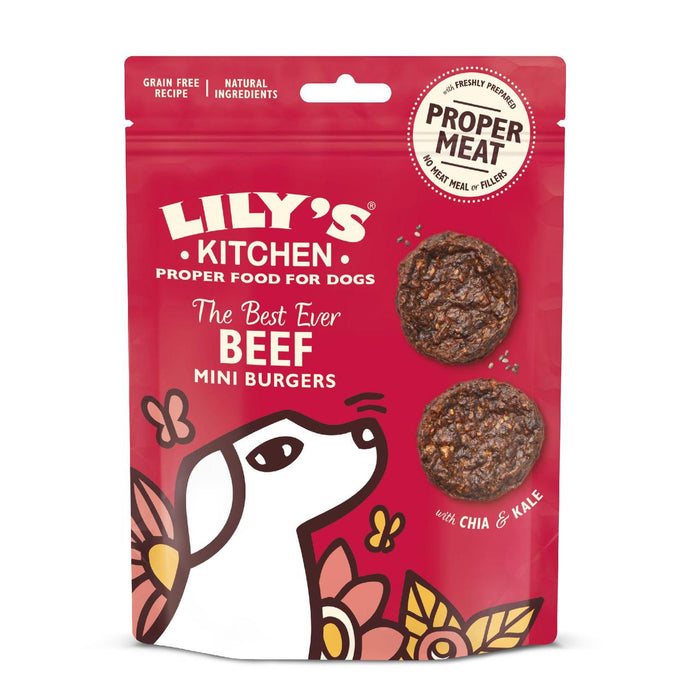 Lily's Kitchen les meilleurs mini-hamburgers de bœuf pour chiens 70g