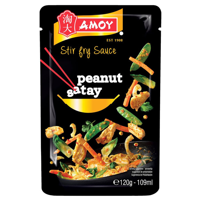 Amoy gebratener Erdnuss Satay Rühre Sauce 120g
